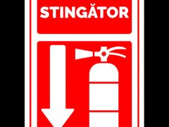 Indicator pentru stingator cu directie in jos